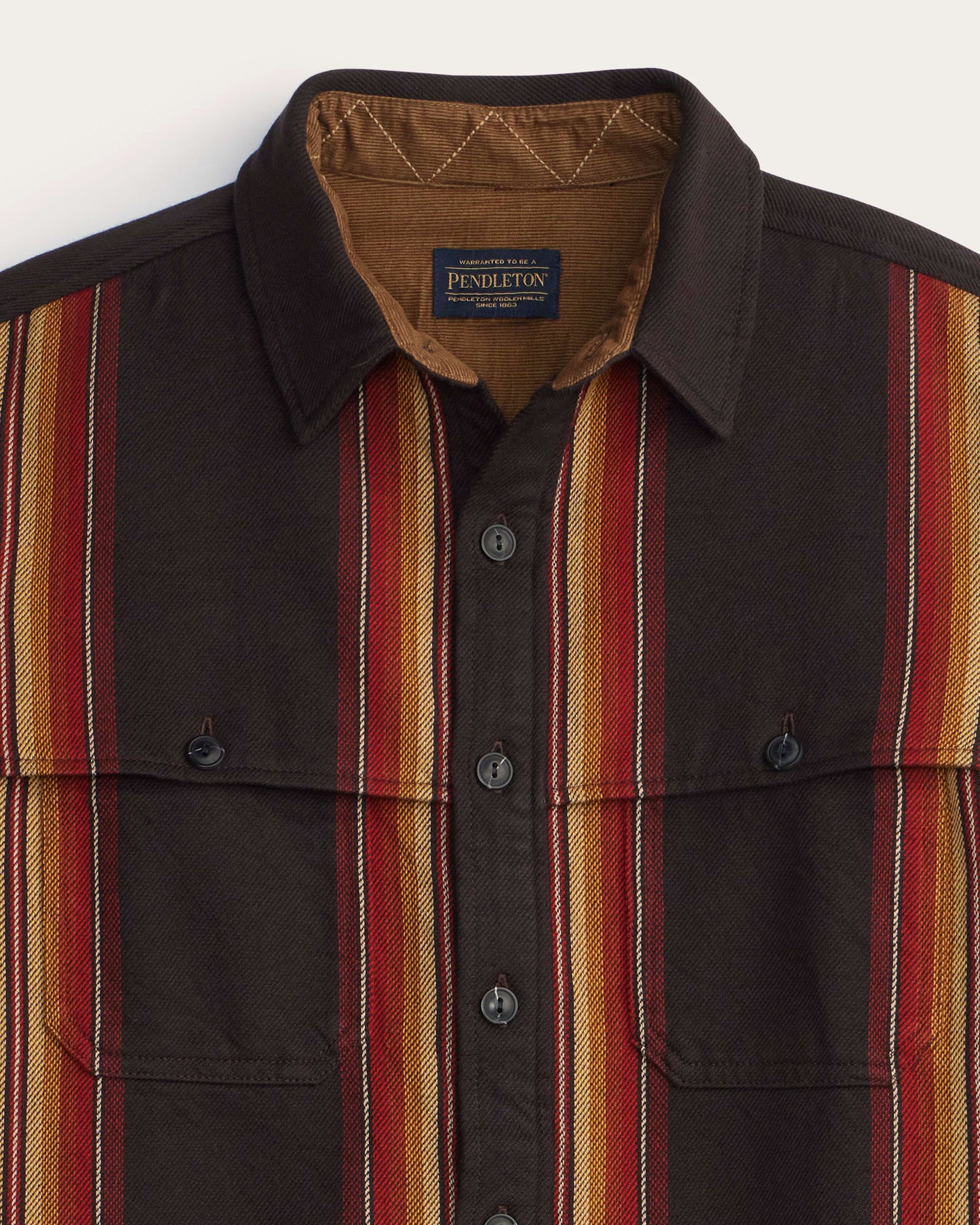 Weston Flannel - Brown Multi Stripe