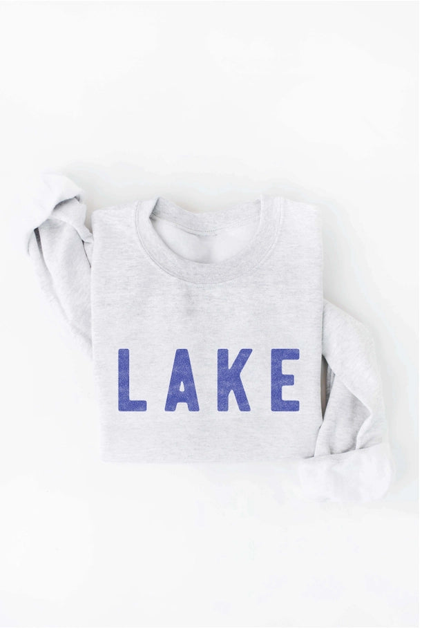 Lake Graphic Sweatshirt - White Heather