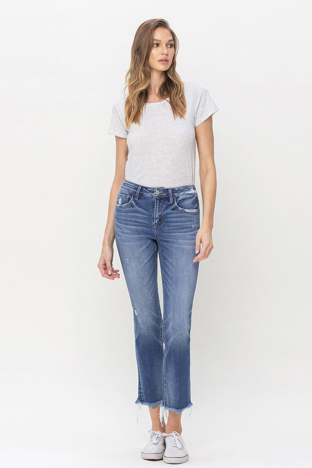 Mid Rise Crop Slim Straight - Congenial