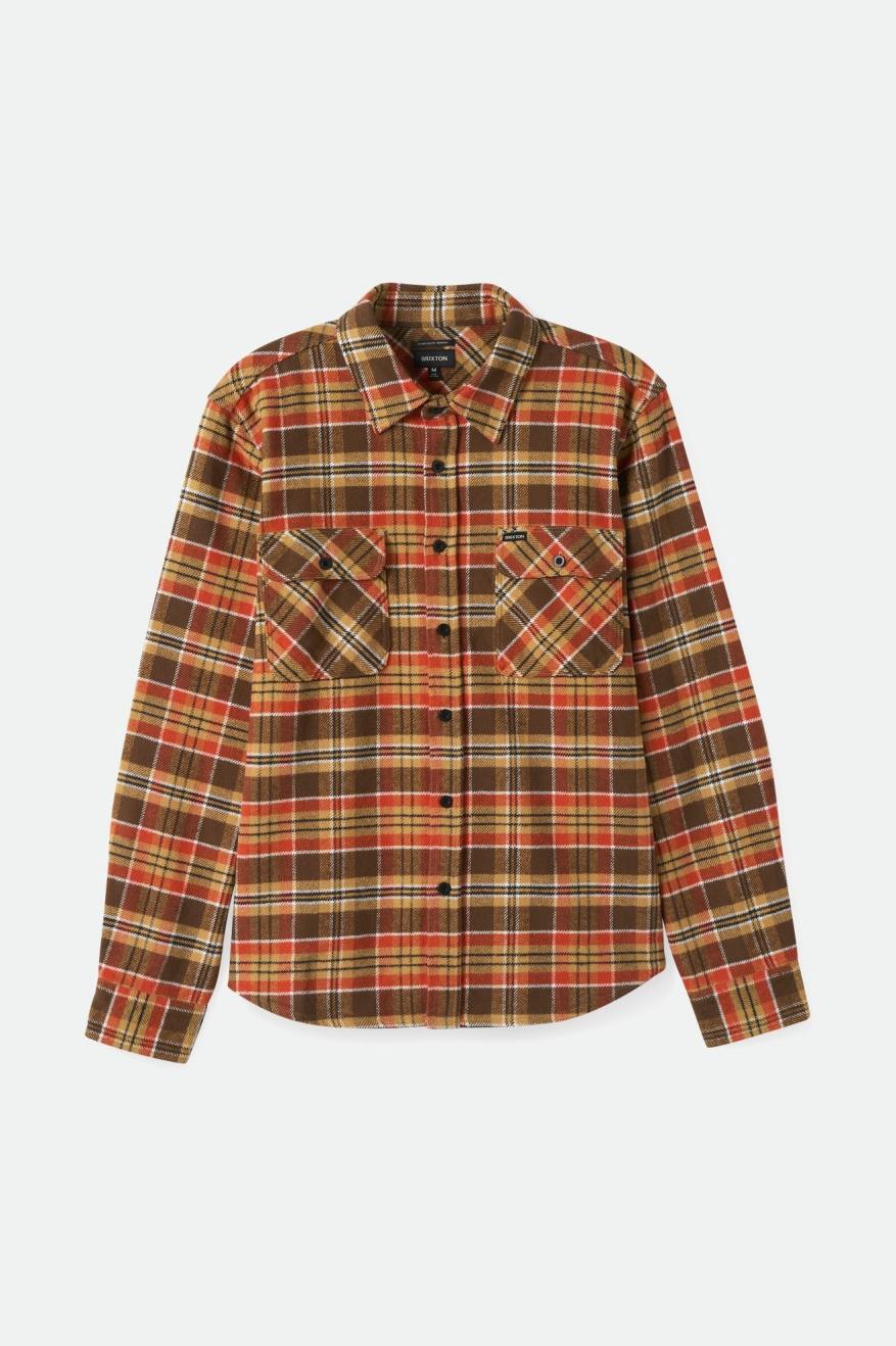 Bowery Heavy Weight L/S Flannel - Desert Palm/Antelope/Burnt Red