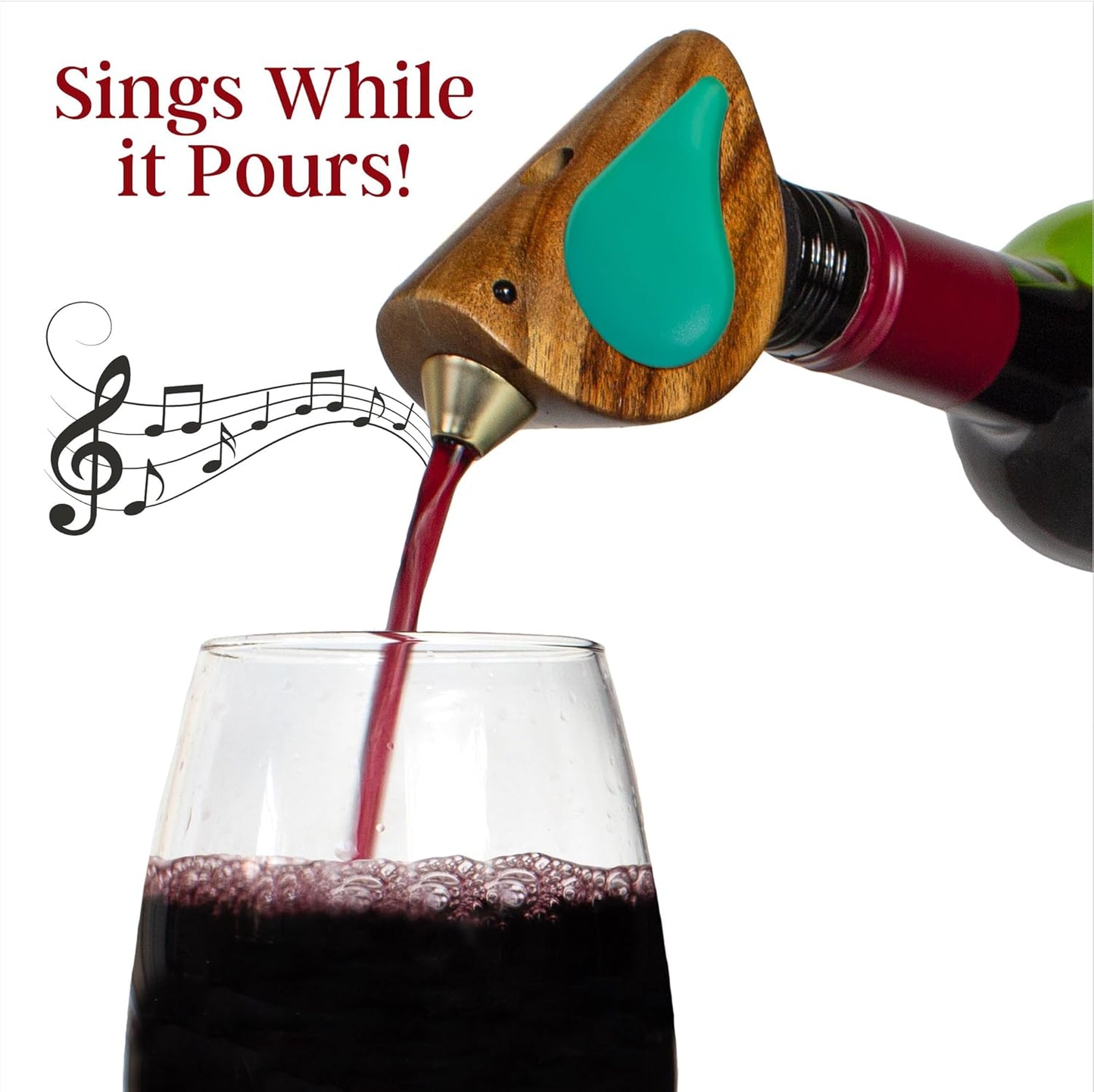 Songbird Wine Bottle Pourer - Turquoise