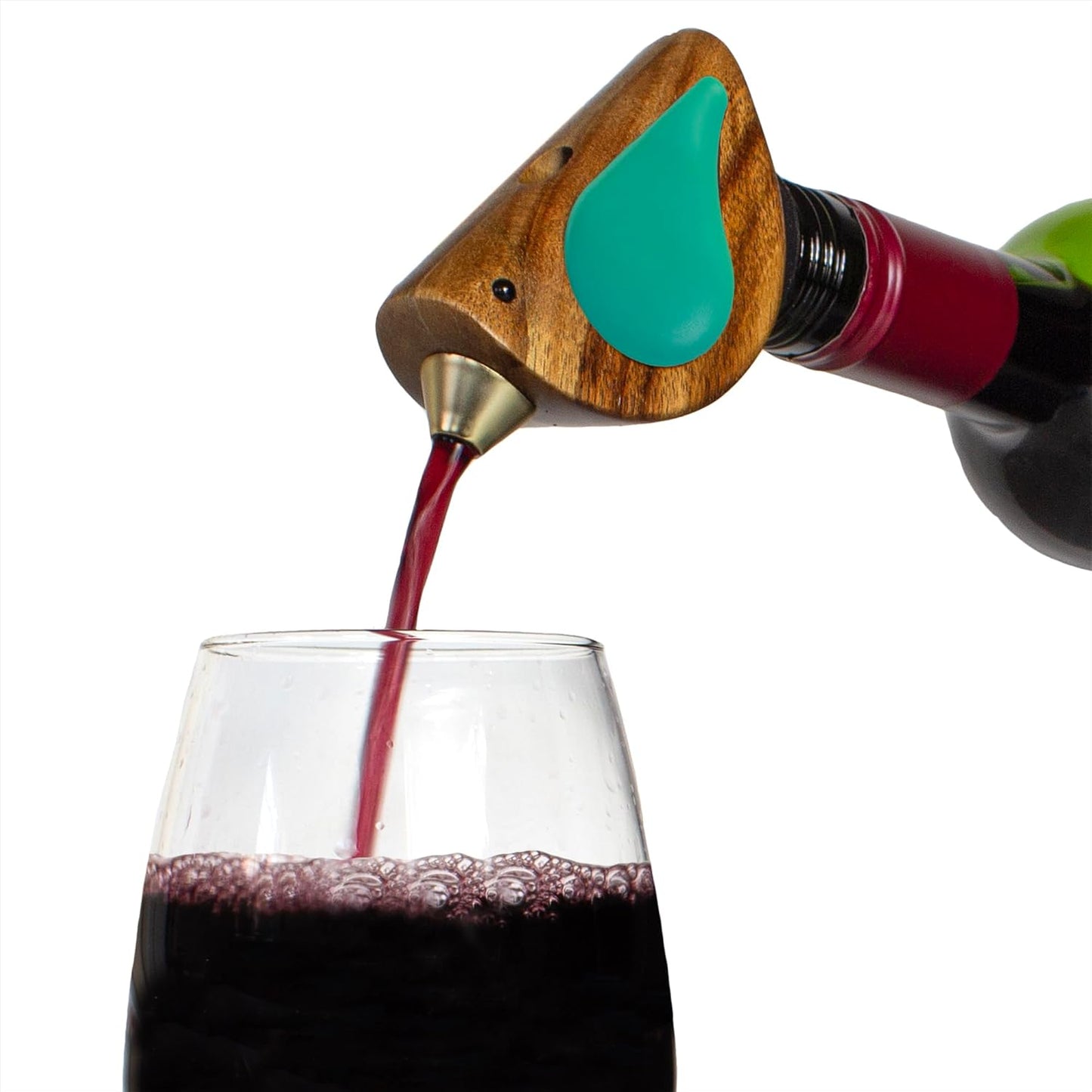 Songbird Wine Bottle Pourer - Turquoise