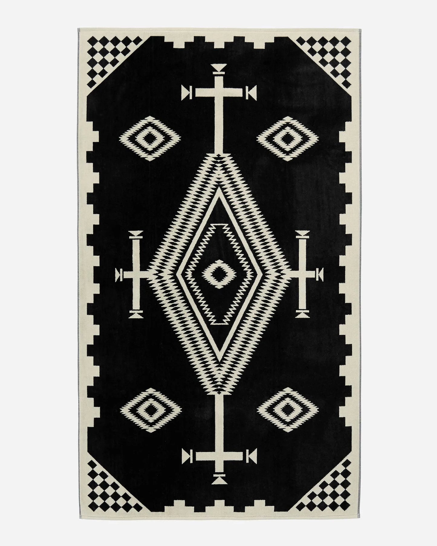 Los Ojos Spa Towel - Black/White