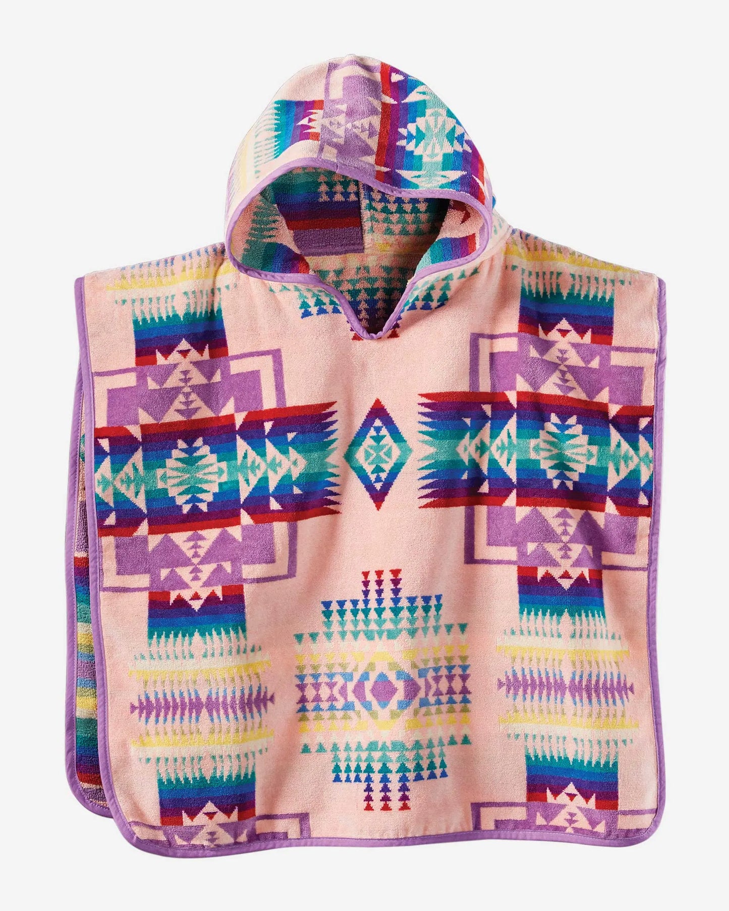Chief Joseph Hooded Kid's Towel - Pink