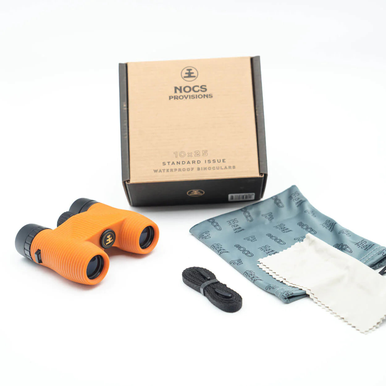 Standard Issue Waterproof Binoculars 10x25 - Sunset Orange
