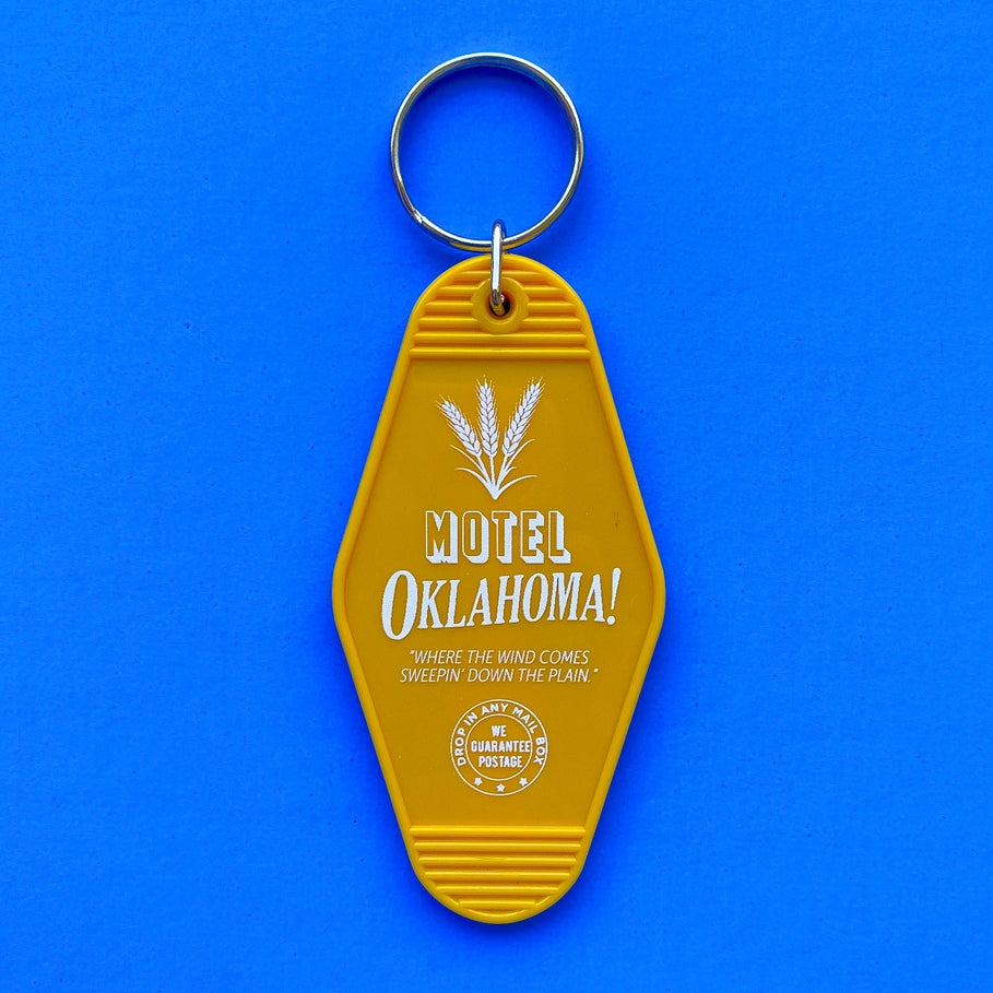 Vintage Motel Key Tag - Yellow Oklahoma