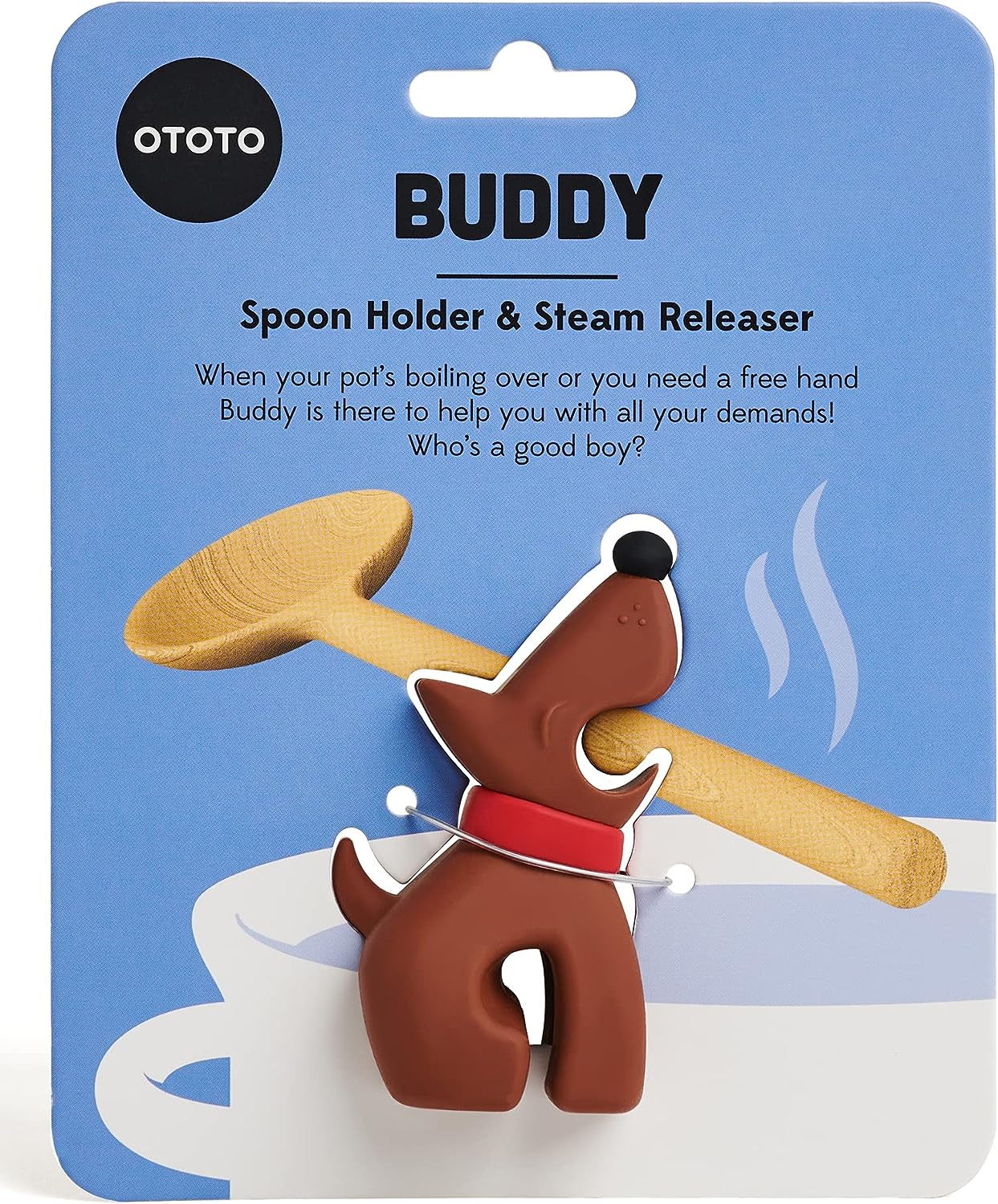 OTOTO Buddy Spoon Holder and Steamer Releaser | Sandstone