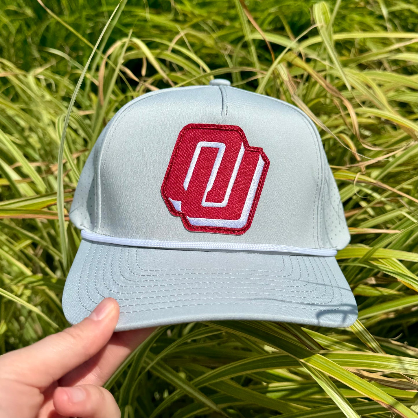 OU Perforated Golf Hat - Grey