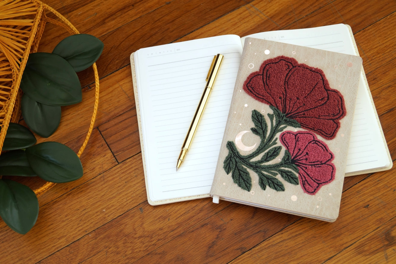 Double Bloom Embroidered Journal