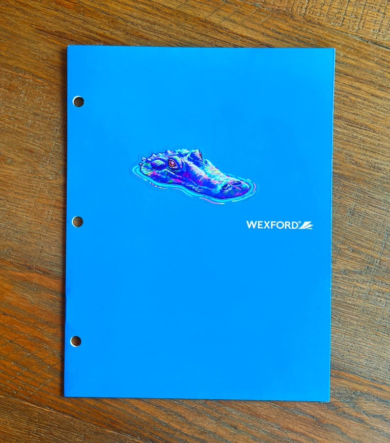 Clear Sticker: 1990's Gator (Art Deco Alligator)