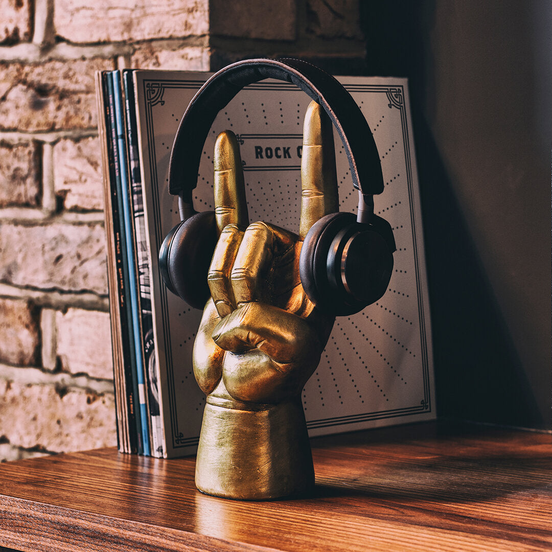 Gold Rock On - Headphone Stand