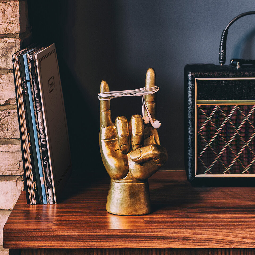 Gold Rock On - Headphone Stand