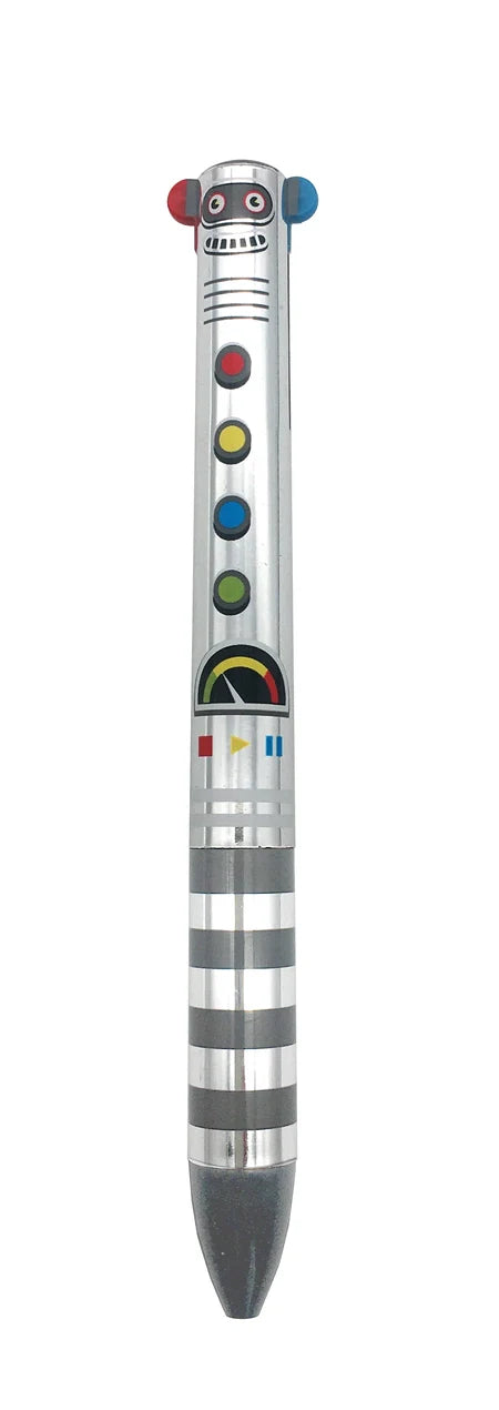 Twice As Nice Metallic Two Color Click Pens - Robot