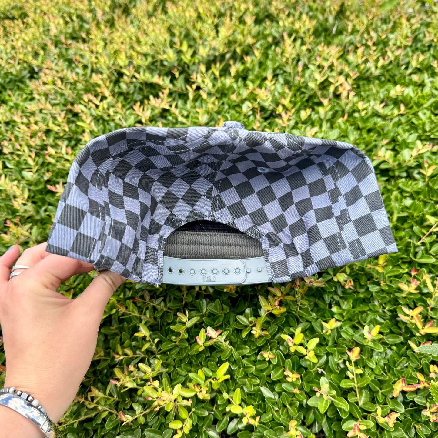 Lightning Bolt Thunder Hat - Checkered Tonal