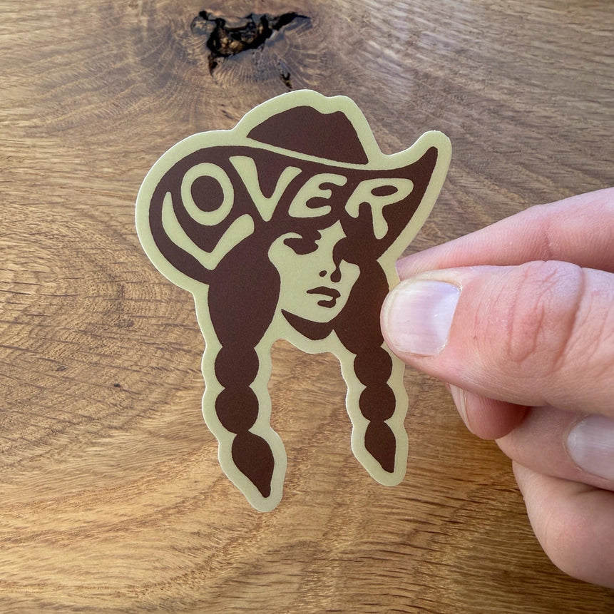Lover (Chocolate/Sand) Vinyl Sticker 3"