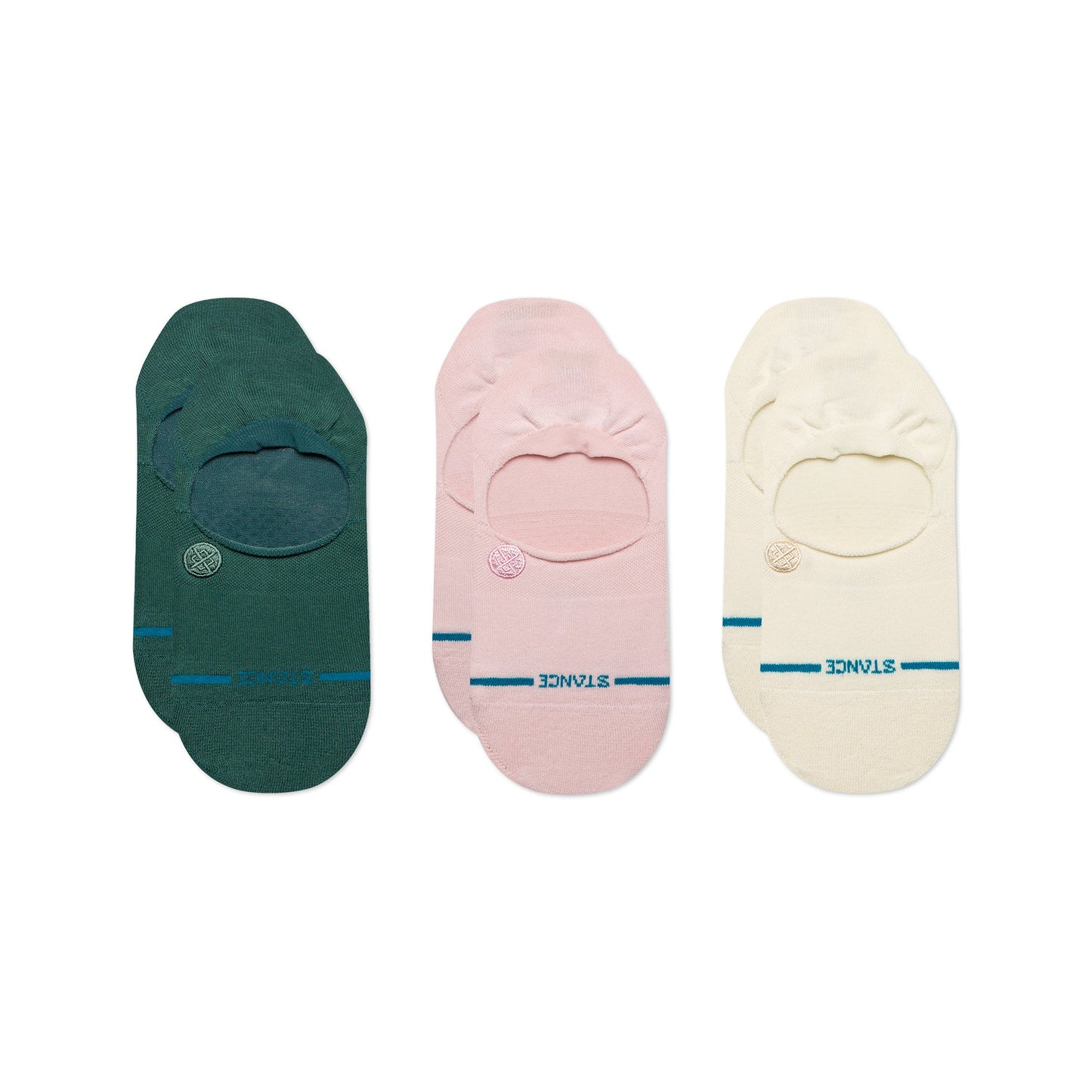 Women's Icon No Show 3 Pack Socks - Teal - MD