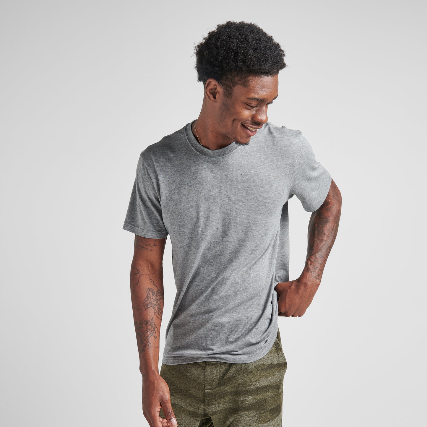 Butter Blend SS Tee - Heather Grey