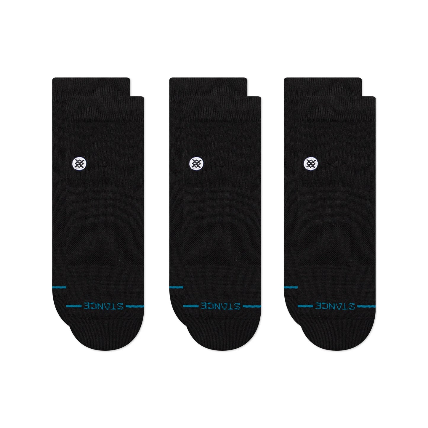 Icon Quarter 3 Pack - Black