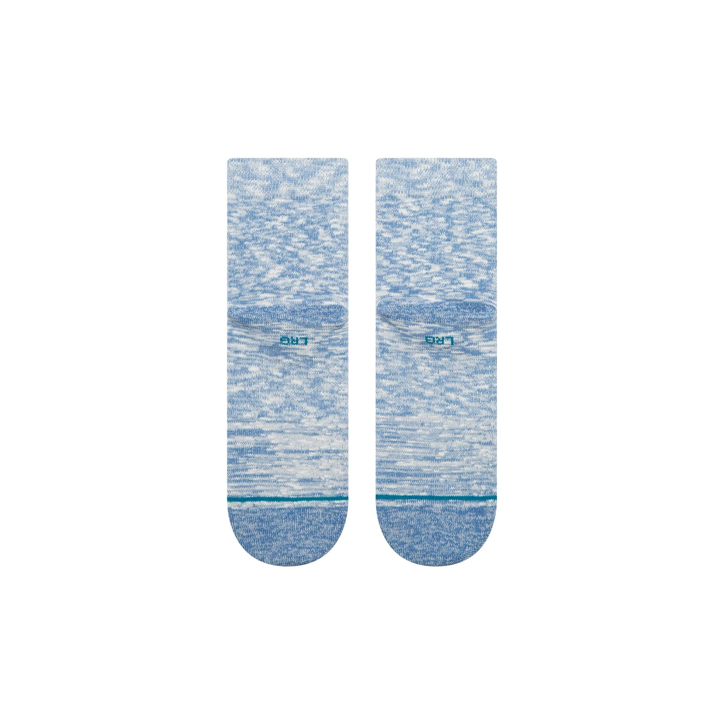 Slub Quarter Socks - Capri Blue - LG