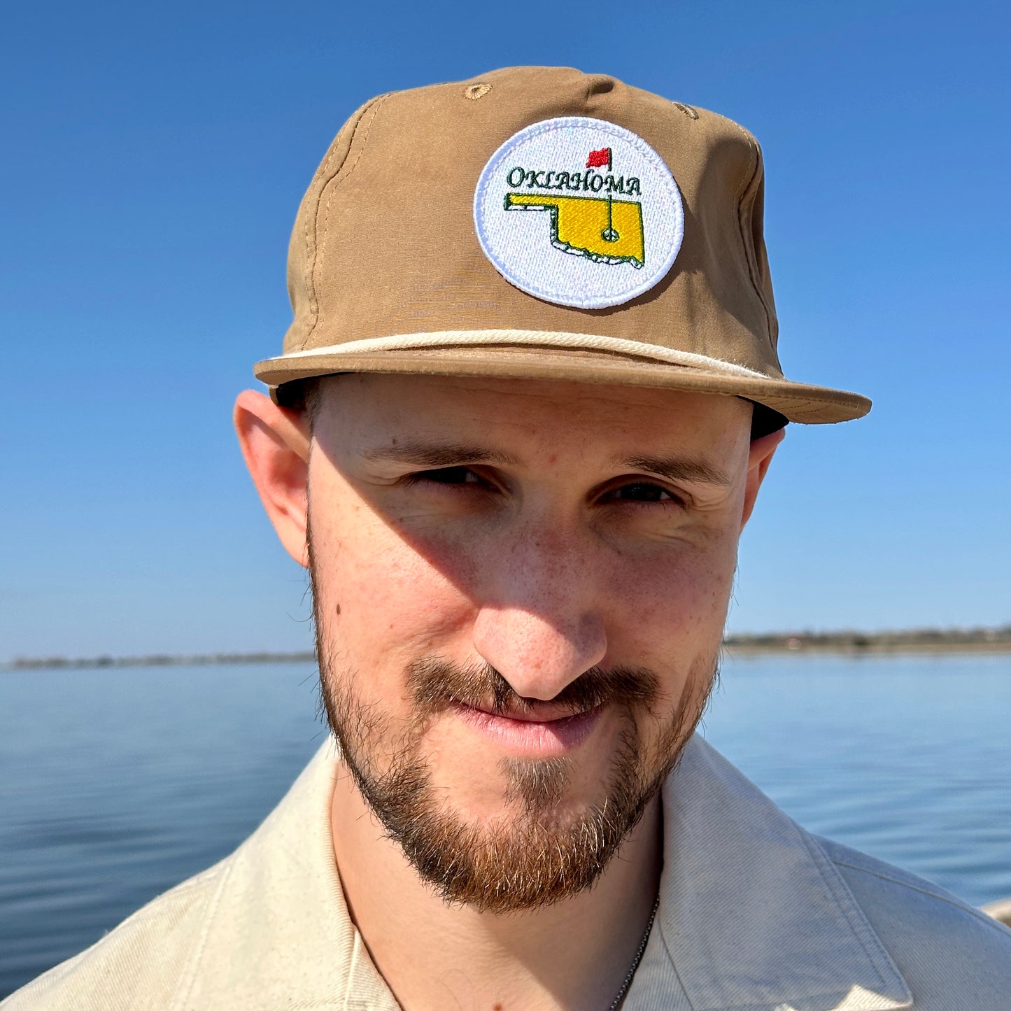 Oklahoma Golf Patch Hat - Tan