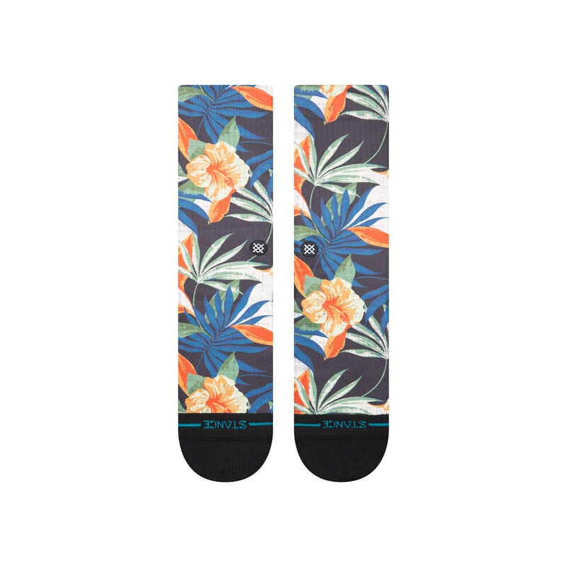 Tiki Tides Crew Socks - Black
