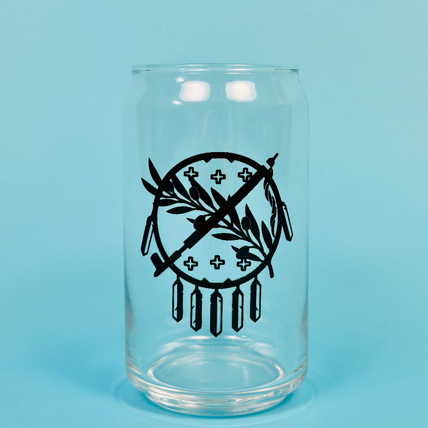 Osage Shield Pint Glass - Black