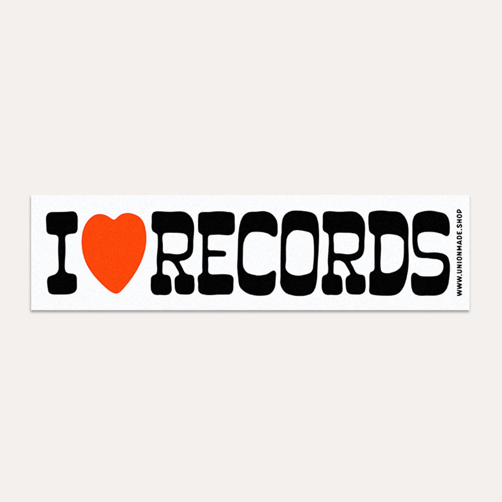I Love Records Bumper Sticker