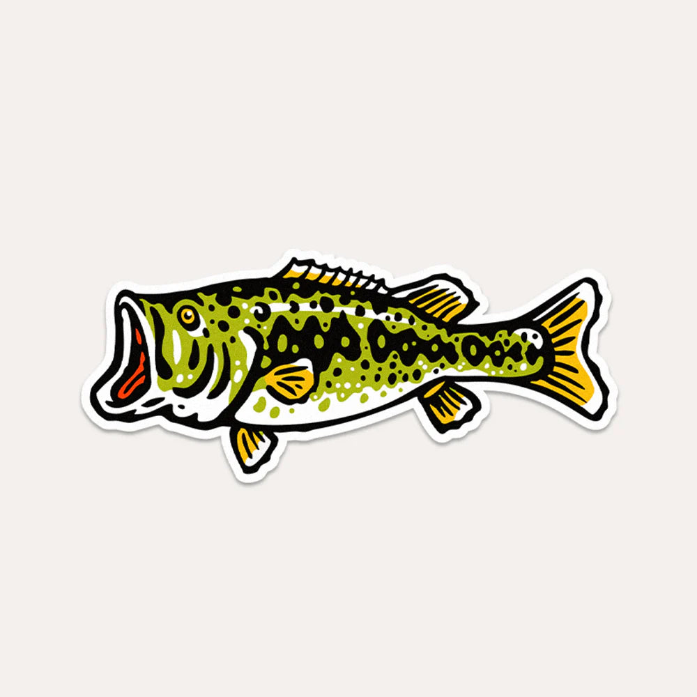 Large Moth Bass Vinyl Sticker