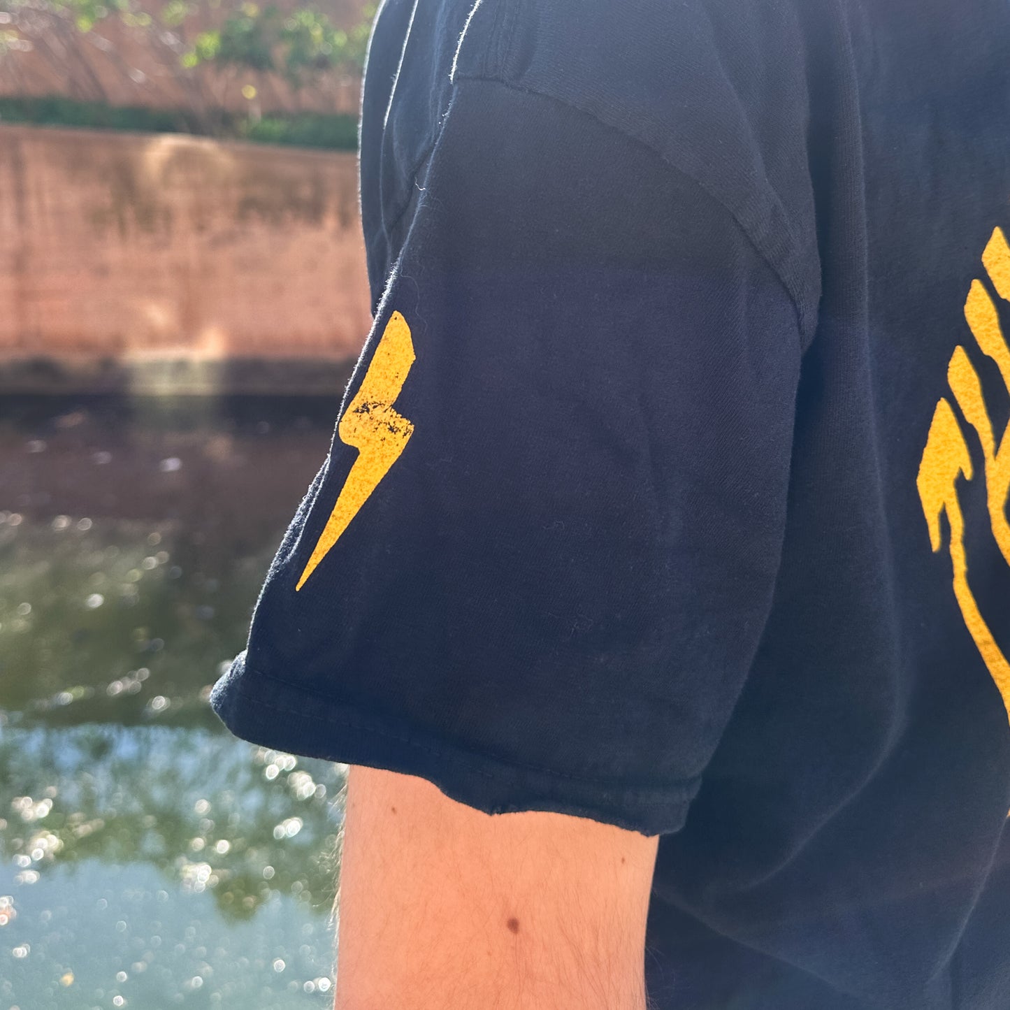 Thunder Skull Thrifted Tee - Black