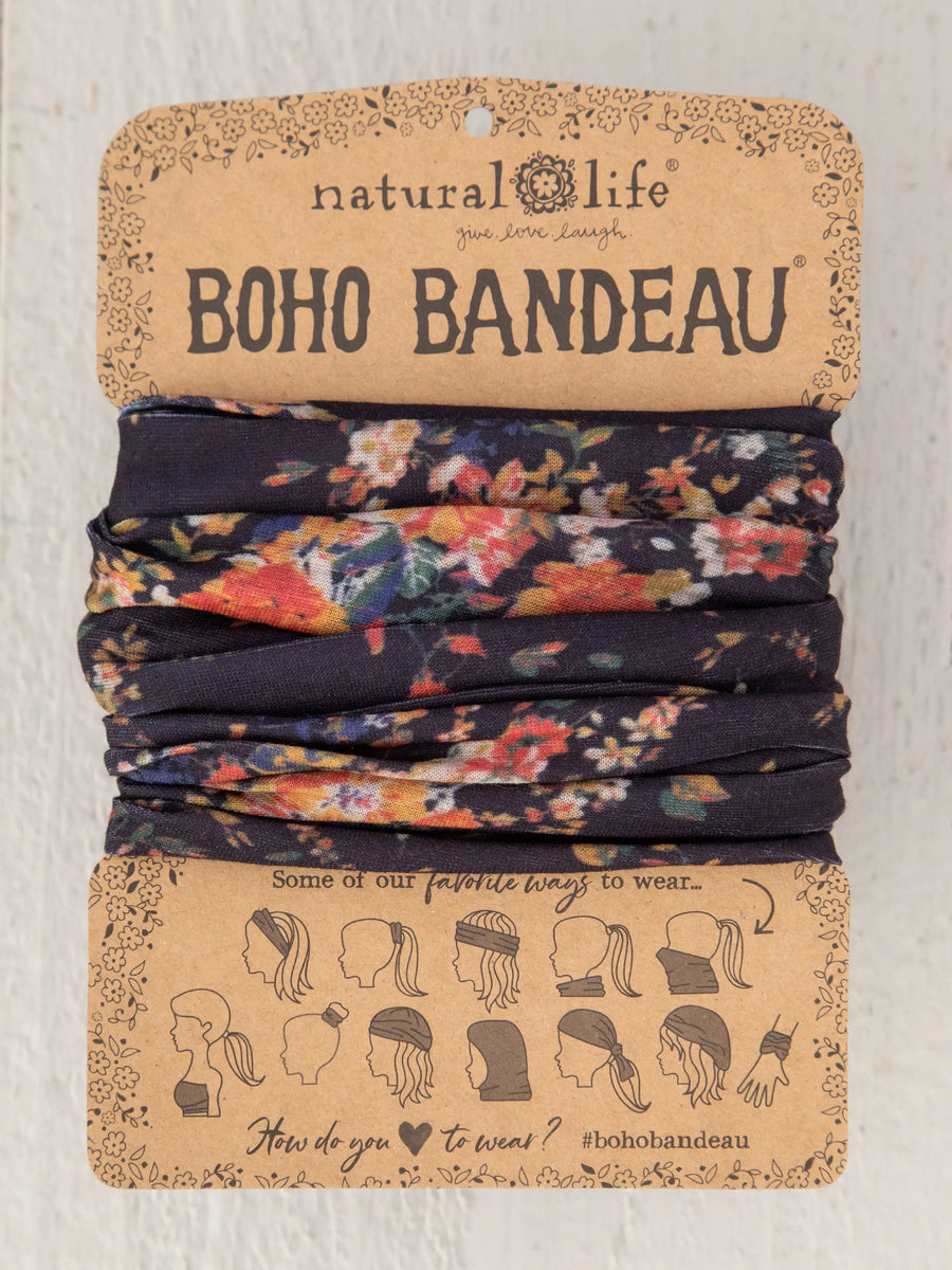 Boho Bandeau Black Red Bouquets