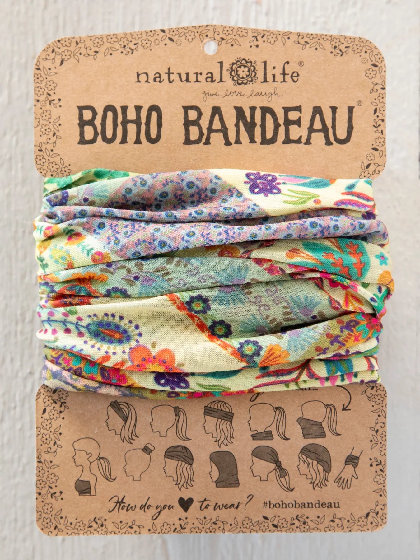 Boho Bandeau - Mandela Patchwork Cream