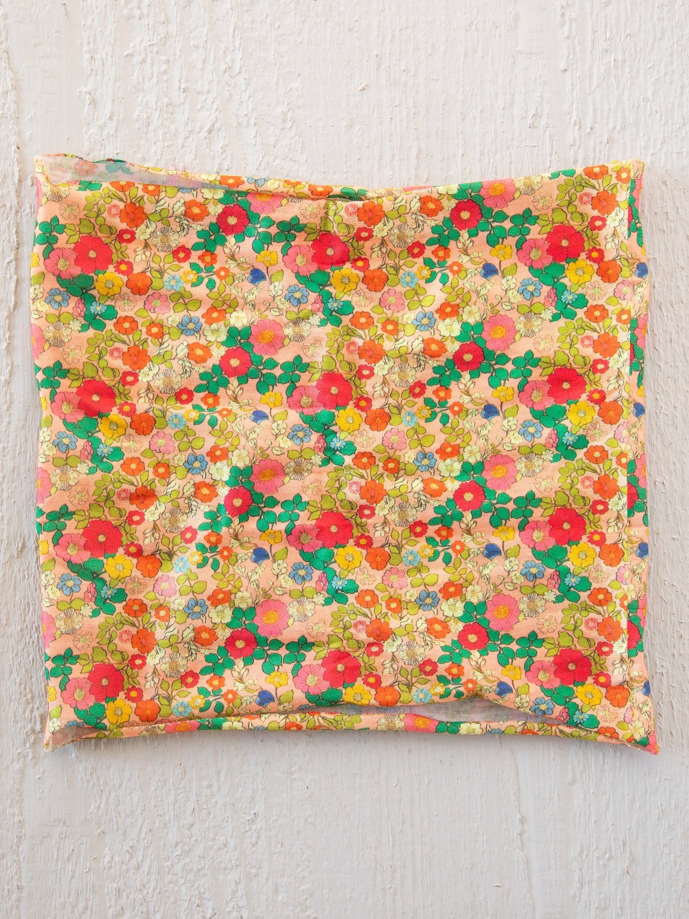 Half Boho Bandeau Headband - Vintage Garden Peach