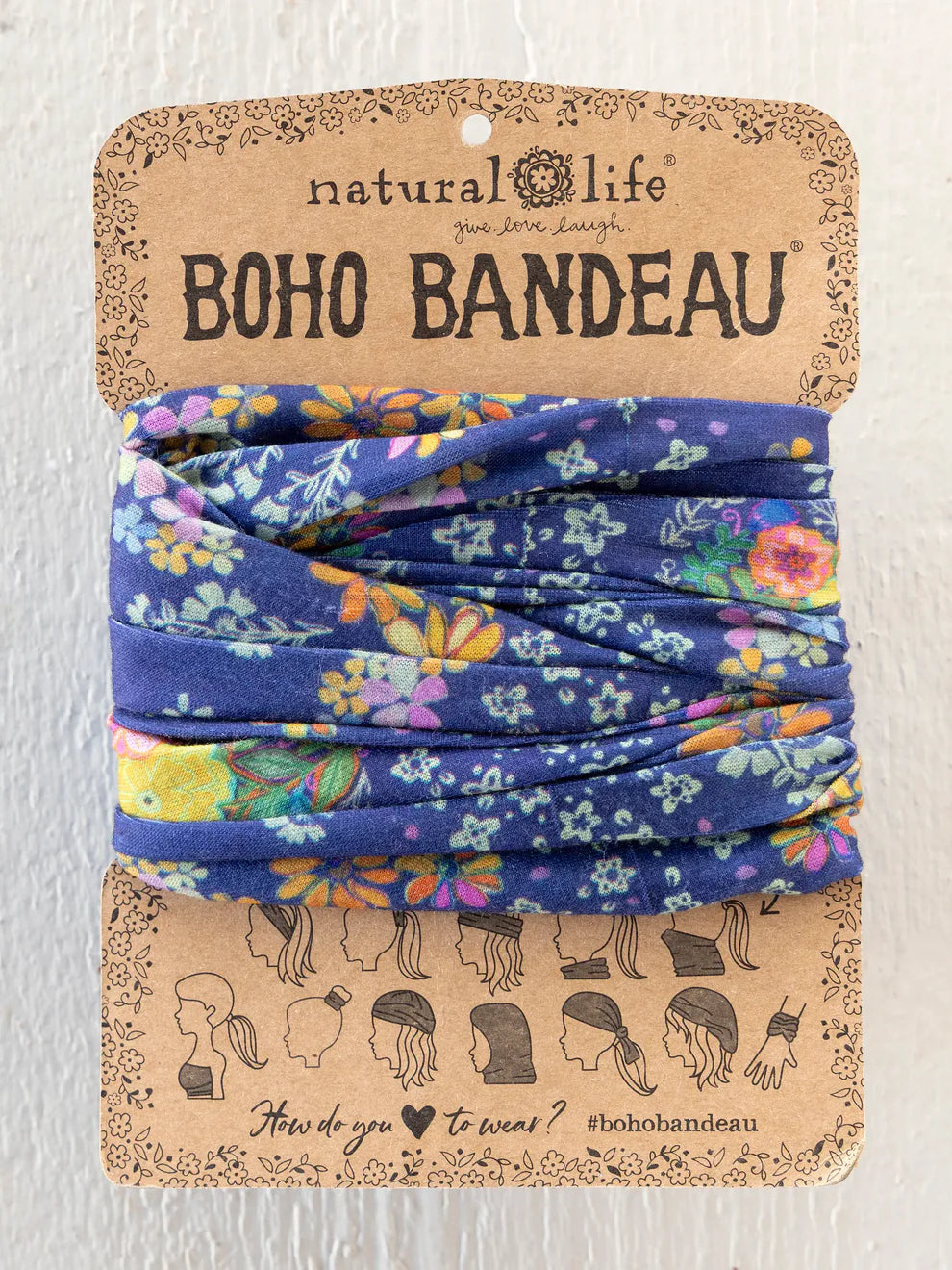 Boho Bandeau - Navy Tropic Bandana