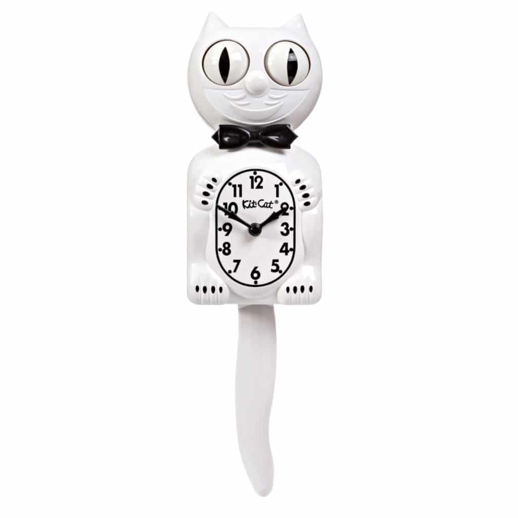 White Kit Cat Klock