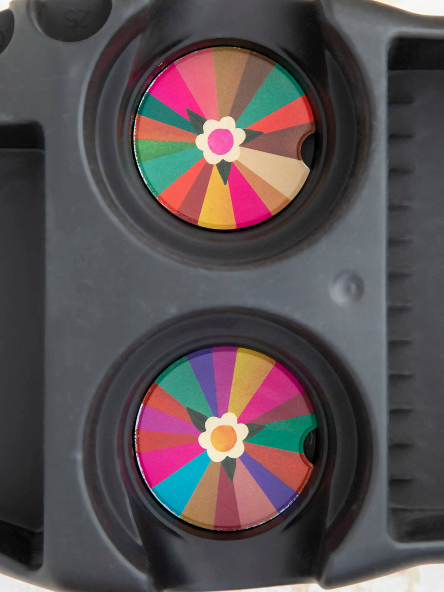 Car Coasters S/2 Rainbow
