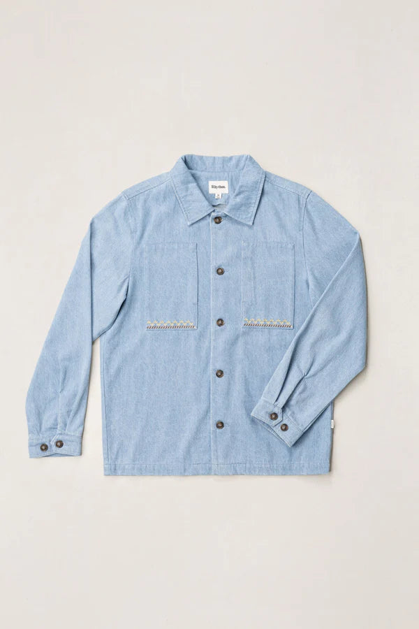 Arguam LS Overshirt - Stone Blue