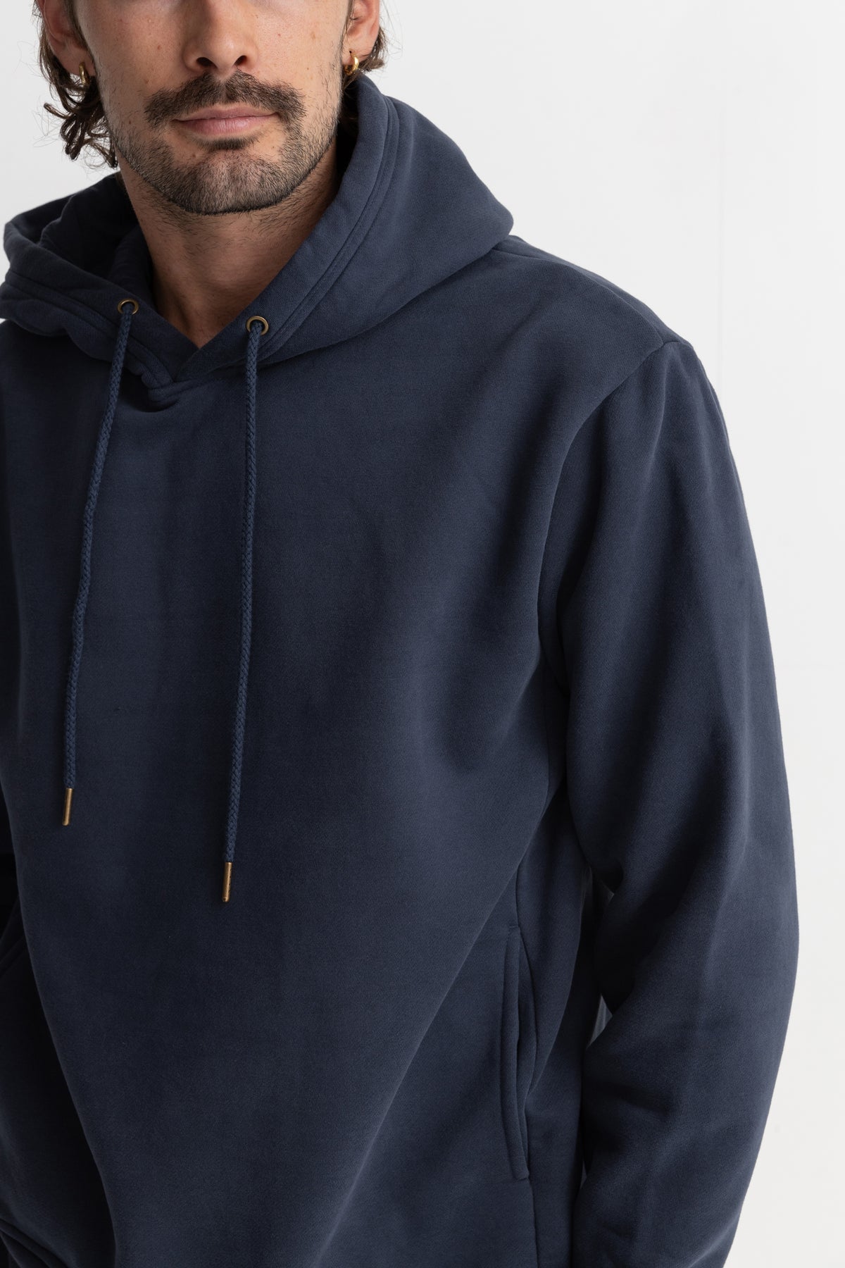 Classic Fleece Hood - Worn Navy