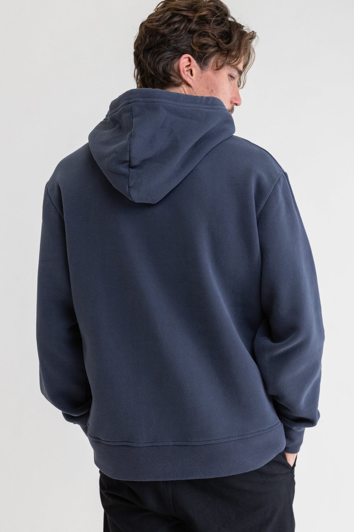 Classic Fleece Hood - Worn Navy