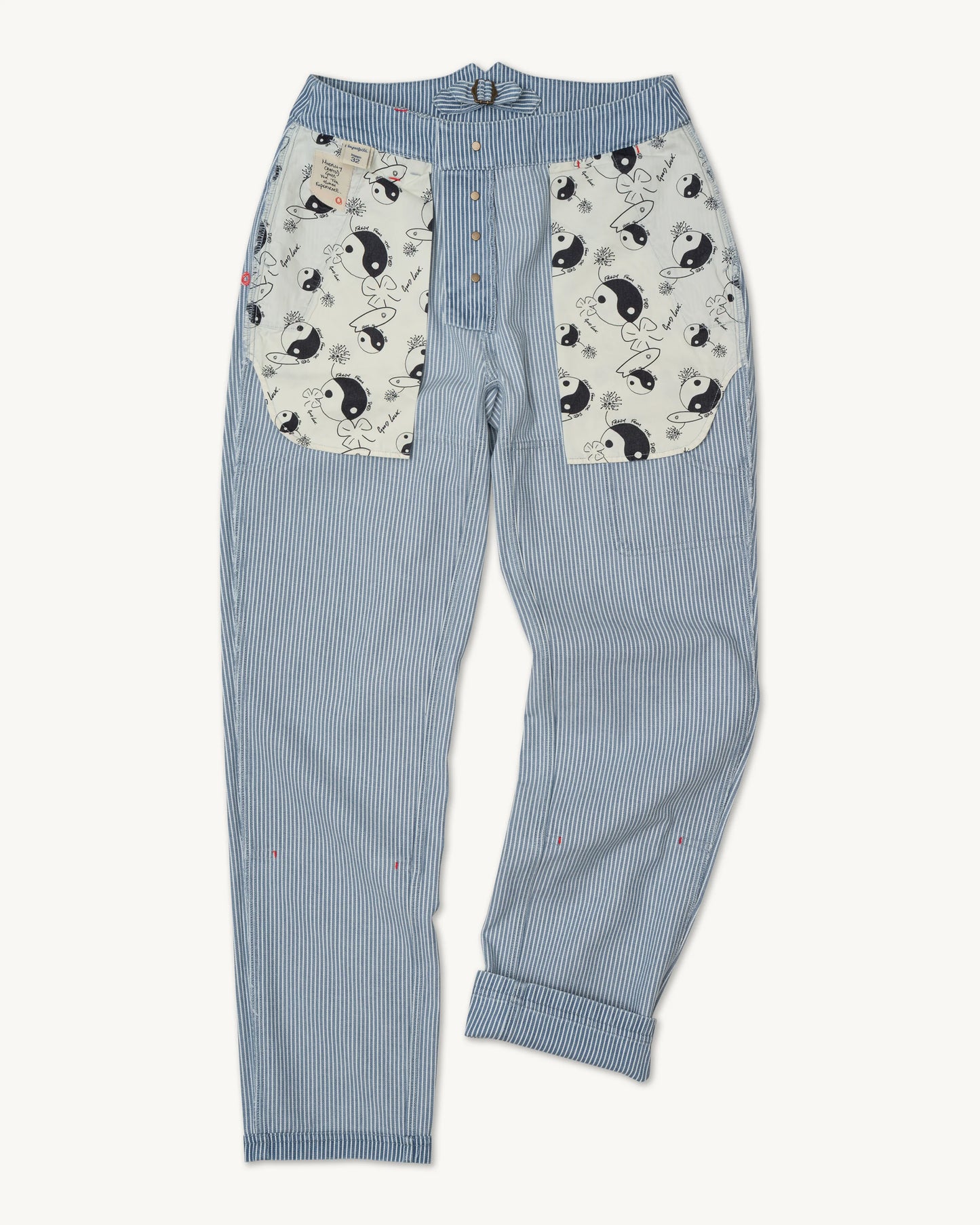 Courier Pant in Indigo Hickory Stripe