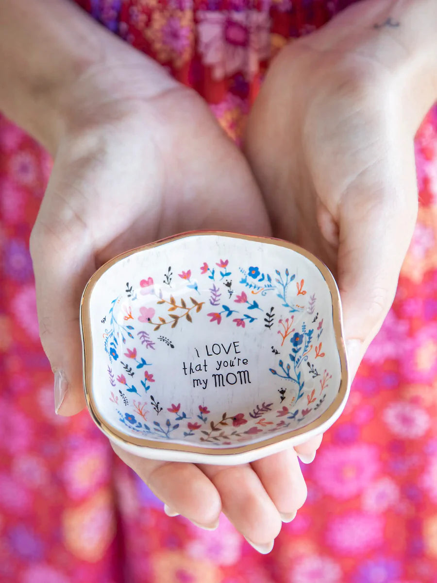 Antiqued Trinket Bowl - Mom