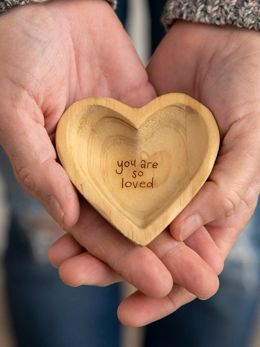 Wooden Heart Dish - You Are Loved