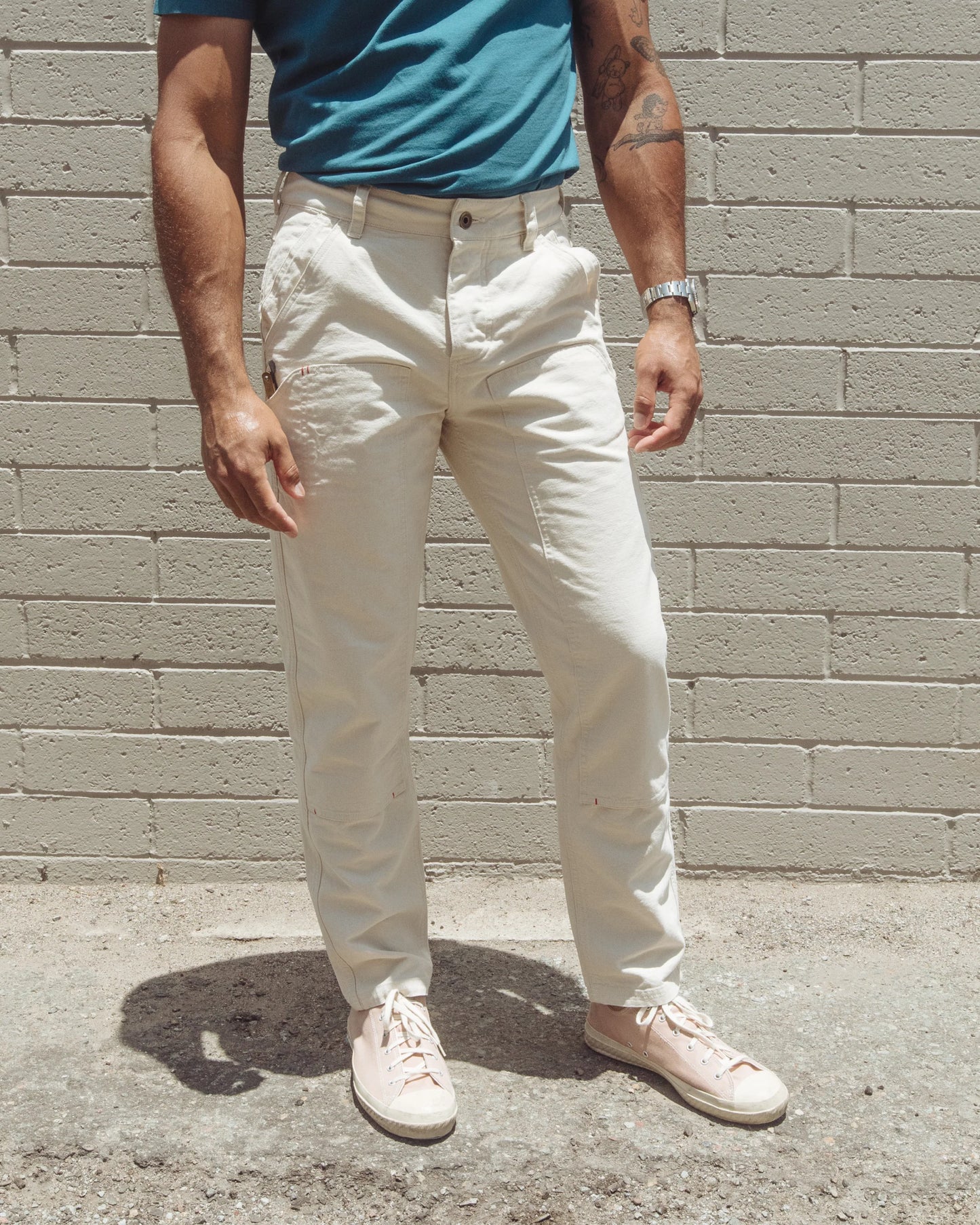 Dungaree Pant in Craft Canvas