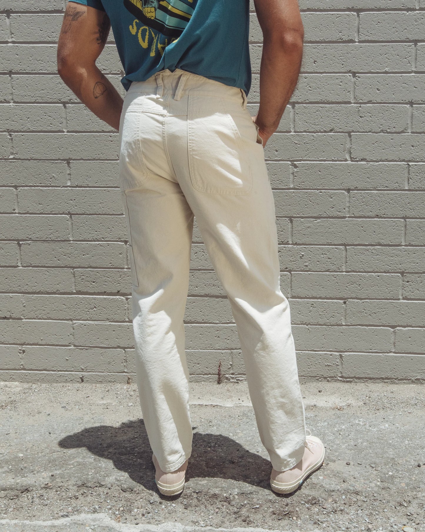 Dungaree Pant in Craft Canvas