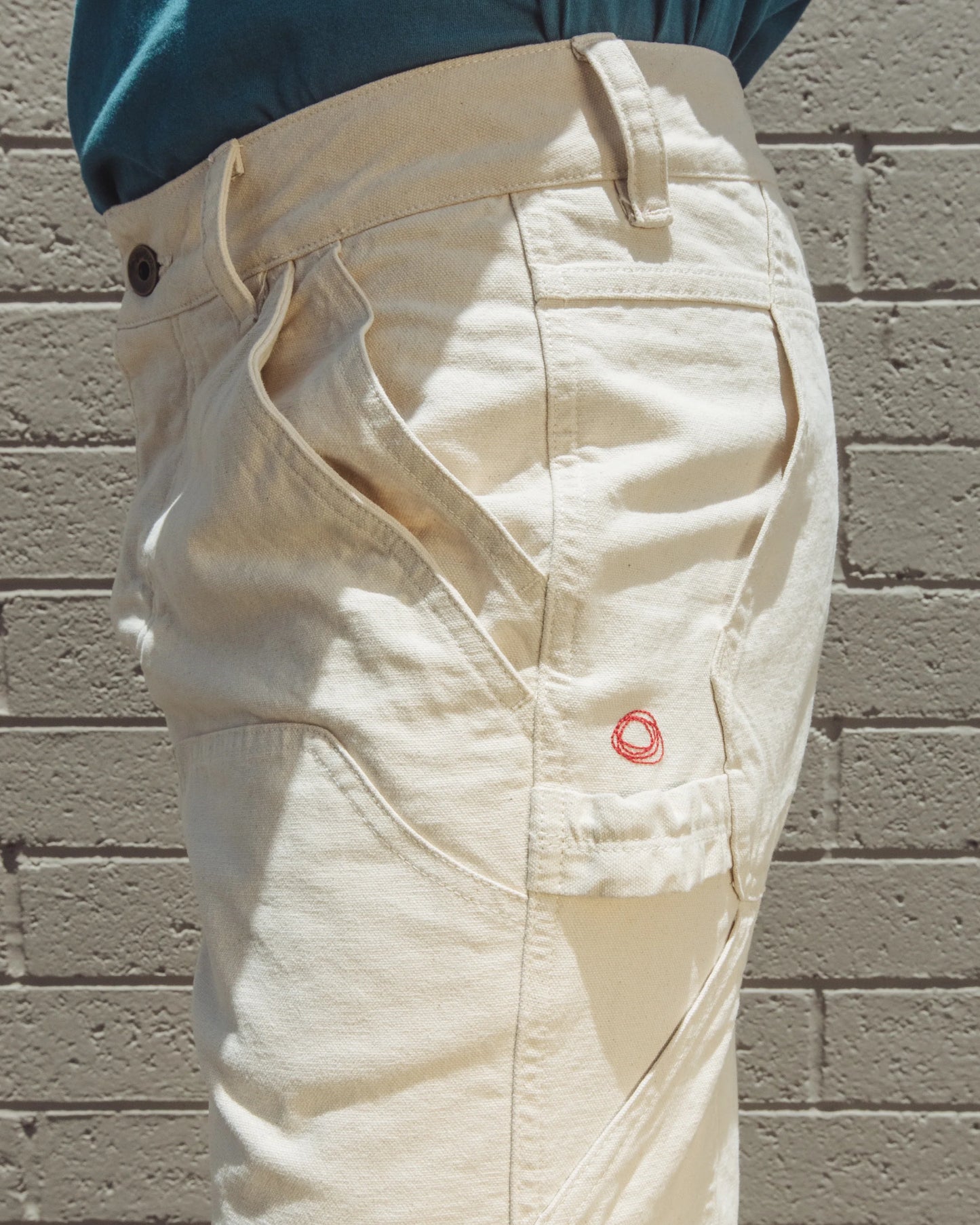 Dungaree Pant in Craft Canvas