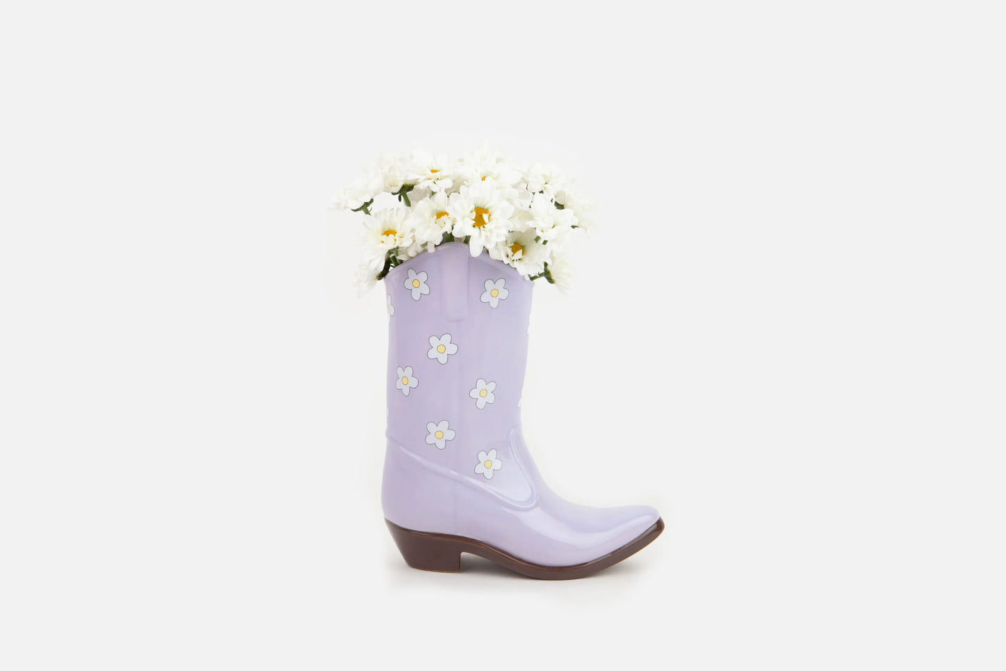 Rodeo Cowboy Boot Vase - Lilac