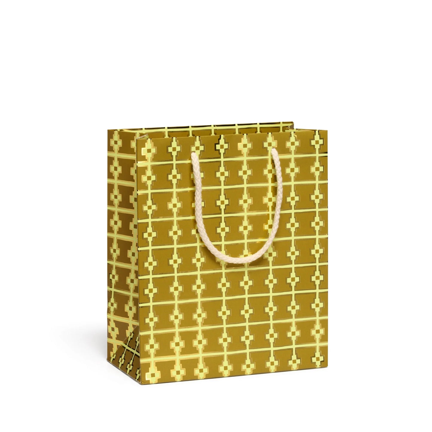 Geometric Gold Gift Bag Medium