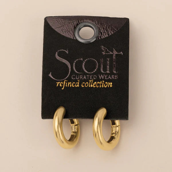 Gold Stellar Hoop Earrings