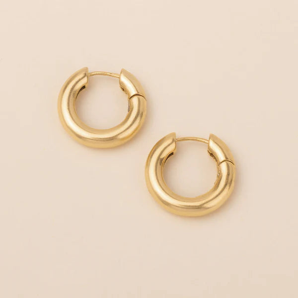 Gold Stellar Hoop Earrings