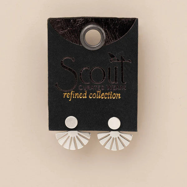 Sterling Silver Sunburst Ear Jacket Earring