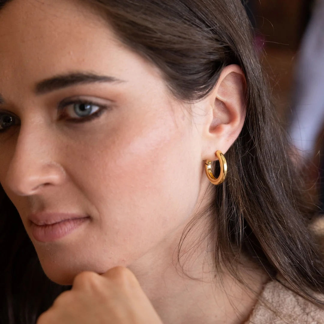 Medium Stellar Hoop/Gold Vermeil